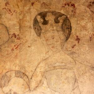 A medieval wall painting at Corby Glen church